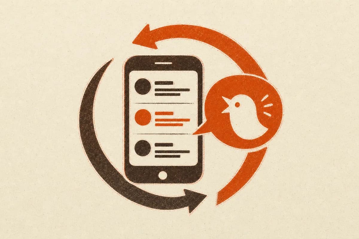 Ilustração: Retweets no X (Twitter)